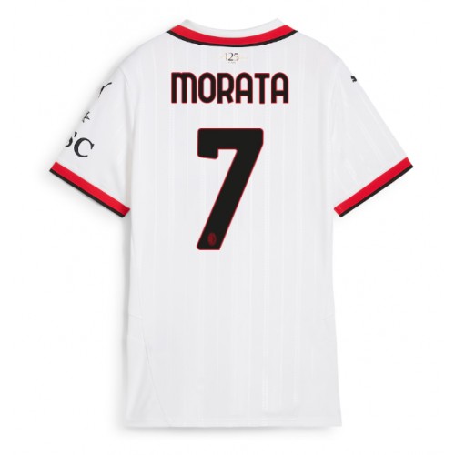 AC Milan Alvaro Morata #7 Gostujuci Dres za Ženska 2024-25 Kratak Rukav